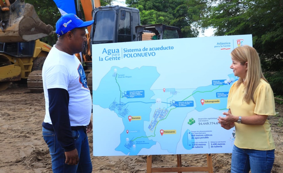 “Llevaremos a Polonuevo agua potable 24 horas, los 7 días de la semana”: Elsa Noguera