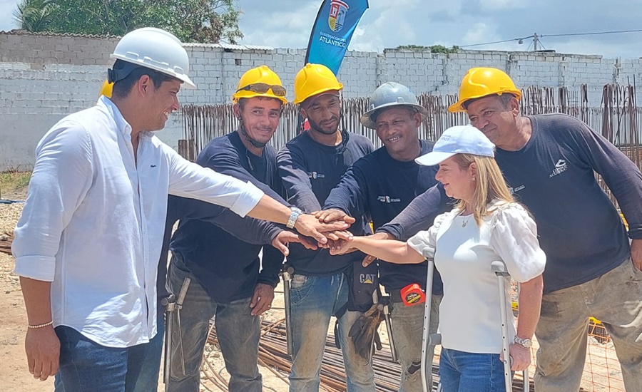 Gobernadora del Atlántico y Alcalde Rumenigge reafirman compromiso de garantizar agua 24/7 en Malambo