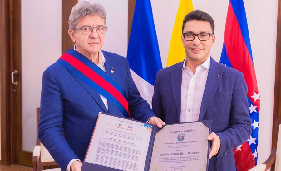 Caicedo y Mélenchon fortalecen lazos de hermandad internacional en favor del poder popular y la justicia climática