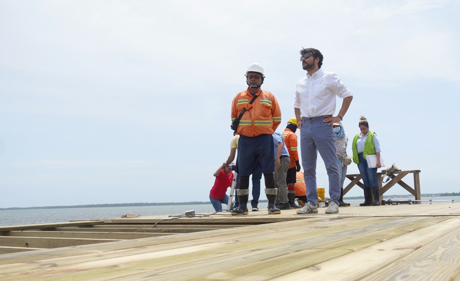 Ecoparque de Mallorquín ya cuenta con primer módulo de pasarela sobre pilotes