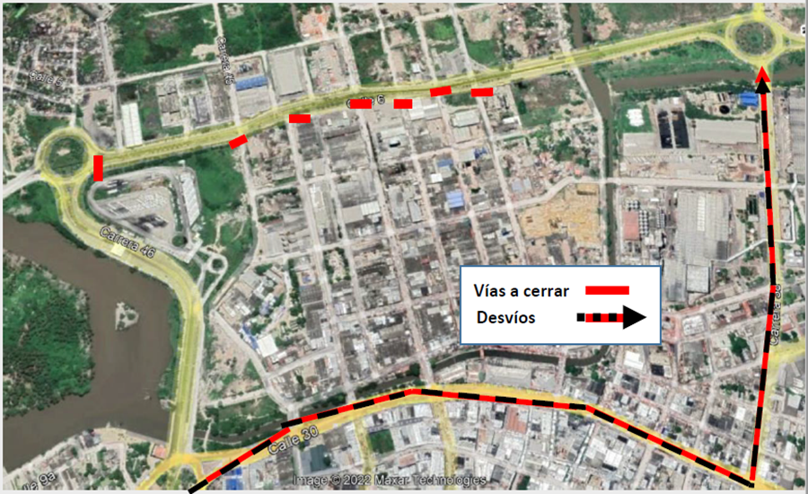 Pilas, tenga en cuenta estos cierres viales hoy y mañana en Barranquilla