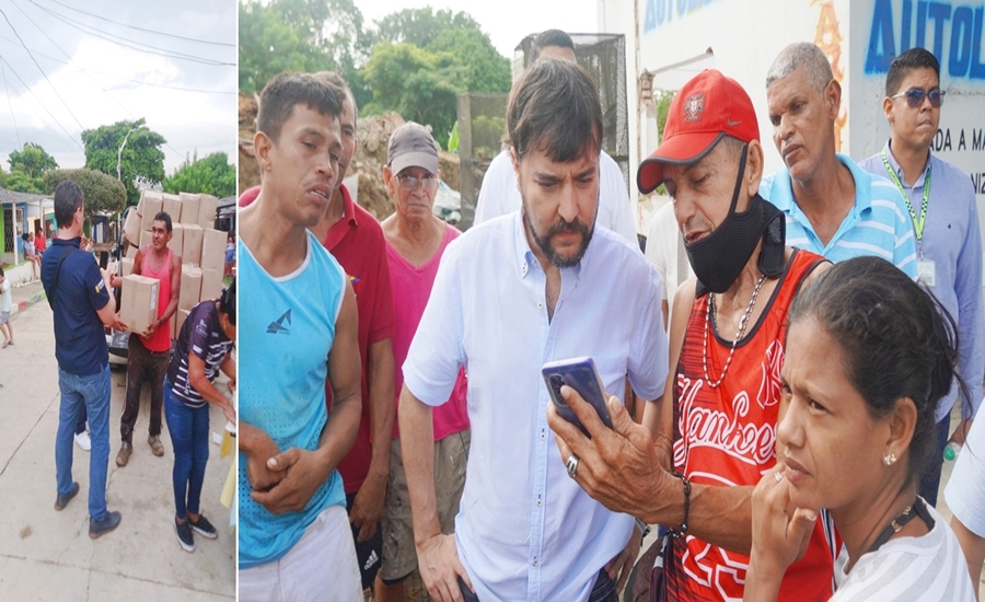 Alcaldia de Barranquilla ha entregado mercados y materiales a afectados por deslizamientos en La Manga