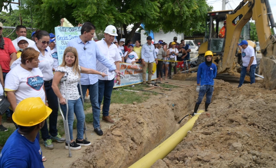 «Arrancan las obras de alcantarillado para llevar este servicio por primera vez a 11 barrios de Soledad”: Elsa Noguera