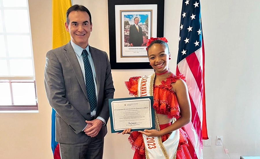 Con reconocimiento del Consulado de Colombia en Miami, Reina del Carnaval de los Niños cierra su gira por Estados Unidos