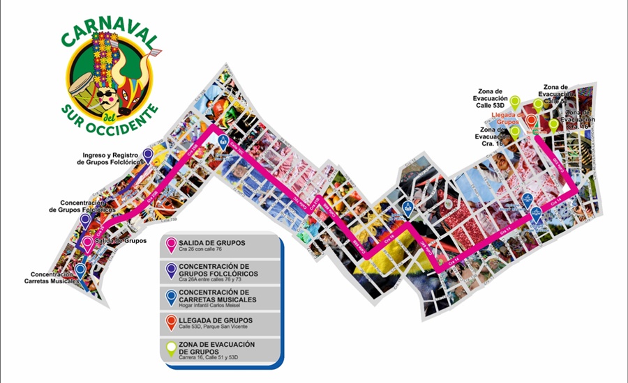 Por eventos de pre-carnaval cierres de vías para el sábado 11 y domingo 12 de febrero