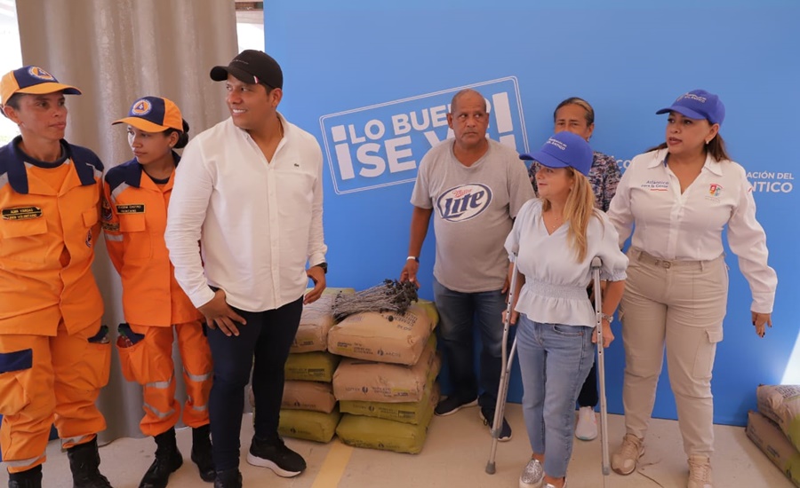 Gobernadora del Atlántico entregó ayudas a 477 familias afectadas por vendaval en Malambo