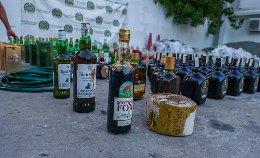 Primer golpe del año a contrabandista y adulteradores de licor en el Atlántico