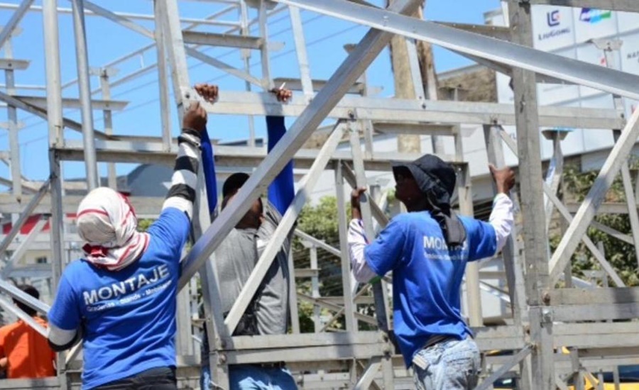 Este lunes 29 de enero inicia el montaje de estructuras para palcos en la vía 40