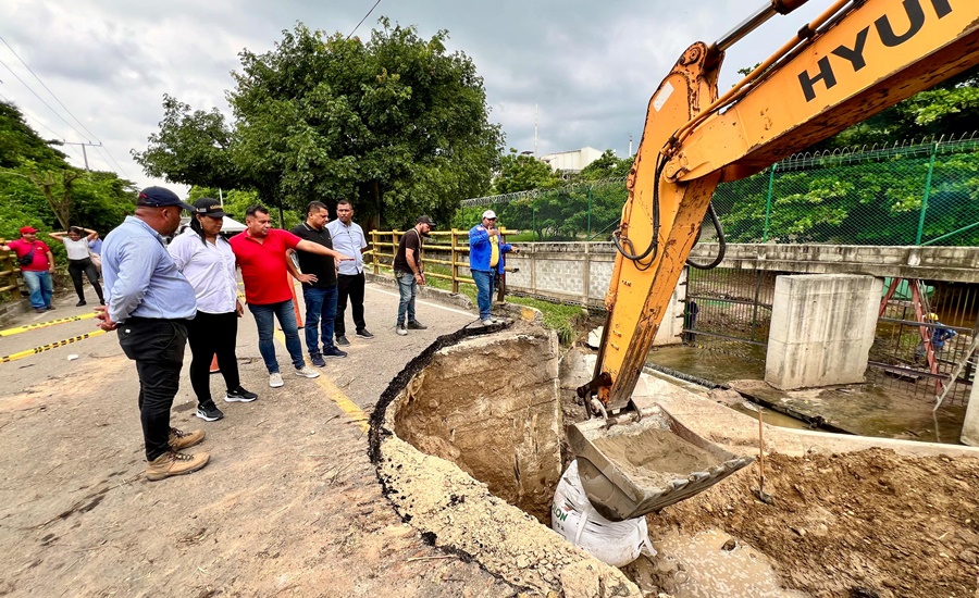 Con éxito iniciaron obras de mitigación en el puente Los Remedios
