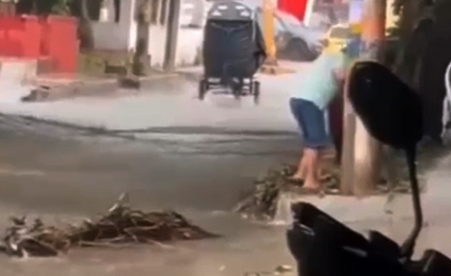 Comparendo por parte de la autoridad de policía ambiental a individuo sorprendido y grabado mientras arrojaba basura al arroyo