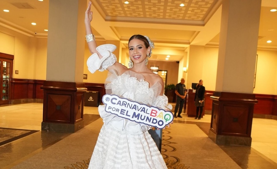 Reina del Carnaval de Barranquilla 2025 visita la Casa Blanca en la gira CarnavalBAQ por el Mundo