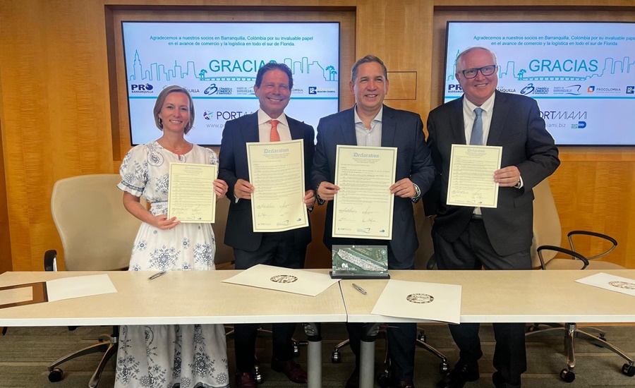 Barranquilla y Miami ratifican acuerdo de Puertos Hermanos para impulsar el comercio y oportunidades de inversión
