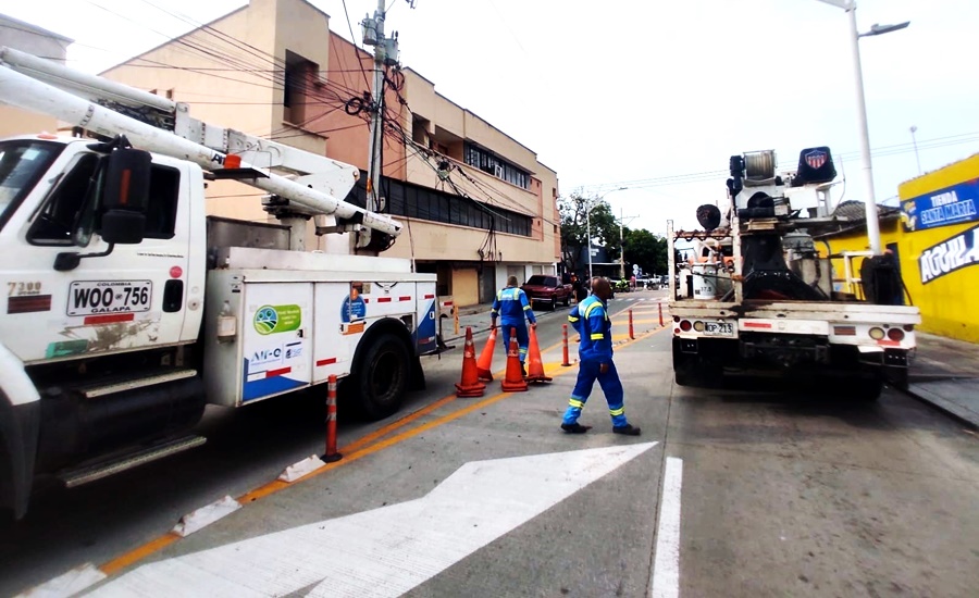 Obras eléctricas en un sector del barrio Andalucía