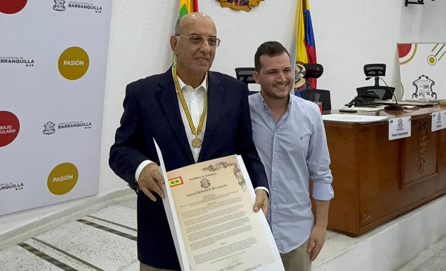 El profesor José Amar fue condecorado por el Concejo de Barranquilla