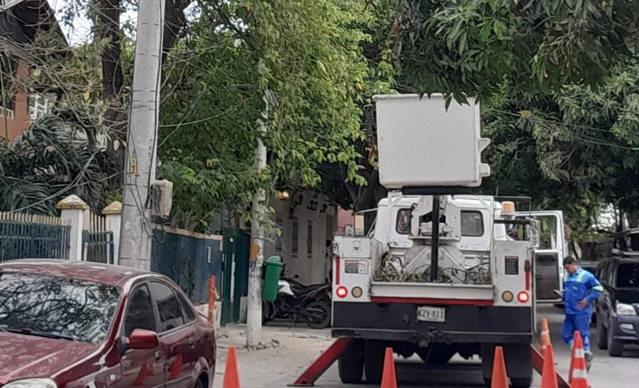 Instalan postes en un sector del barrio El Bosque en Barranquilla