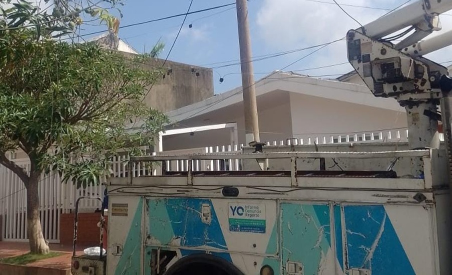 Trabajos de mantenimiento para cambio de redes en el barrio La Rosita en Puerto Colombia