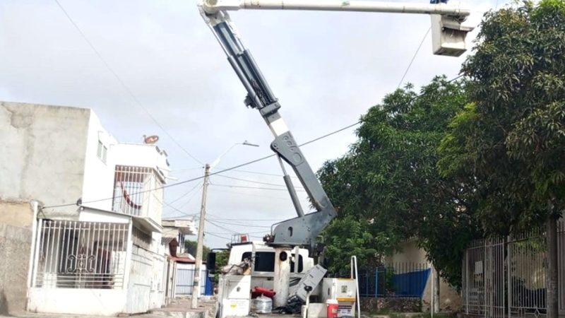 Trabajos de mantenimiento eléctrico en la subestación Sabanalarga