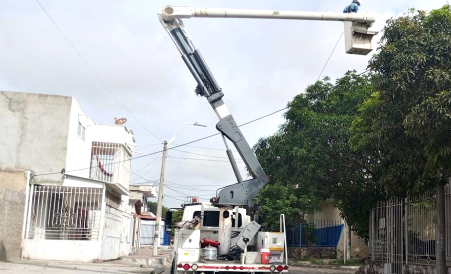 Trabajos de mantenimiento eléctrico en la subestación Sabanalarga