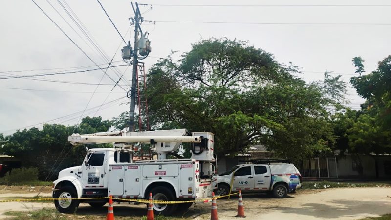 Trabajos eléctricos en sectores de Galapa