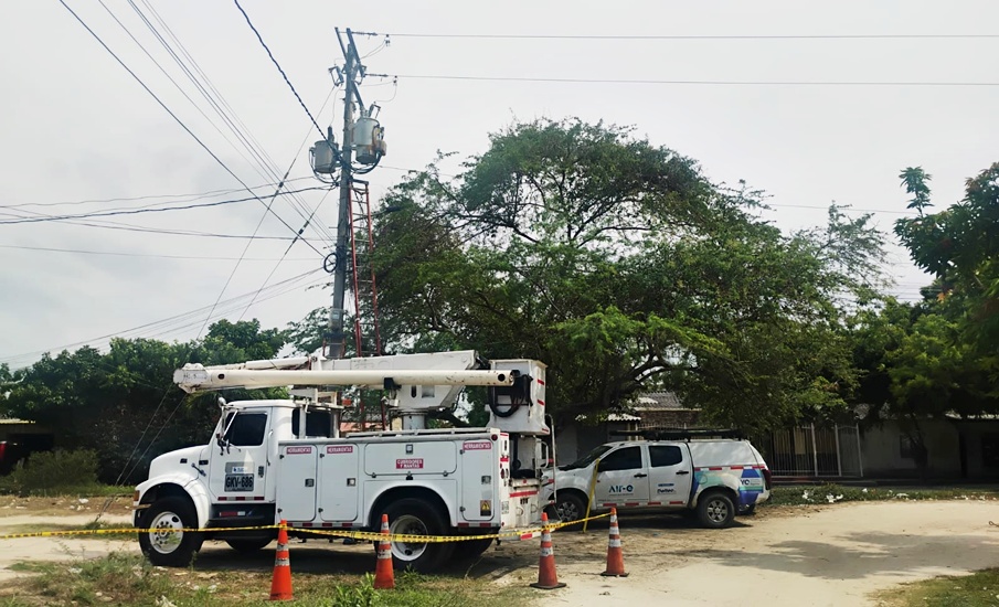Trabajos eléctricos en sectores de Galapa