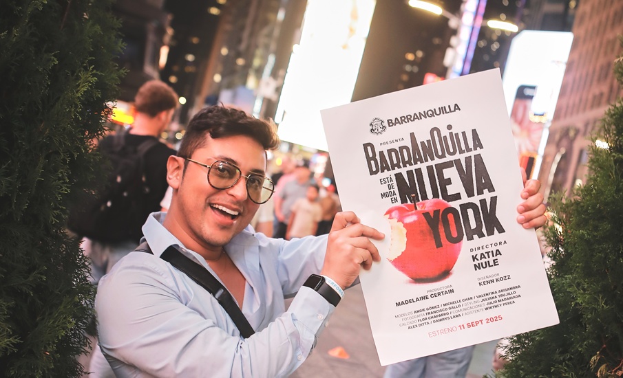 Barranquilla brilla en Times Square como preámbulo a su debut en la Semana de la Moda de Nueva York