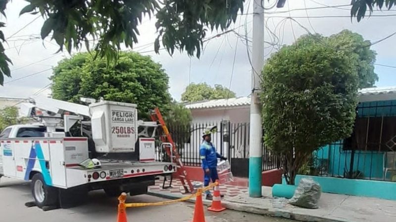 Adecuación de redes eléctricas en un sector del barrio Carrizal en Barranquilla