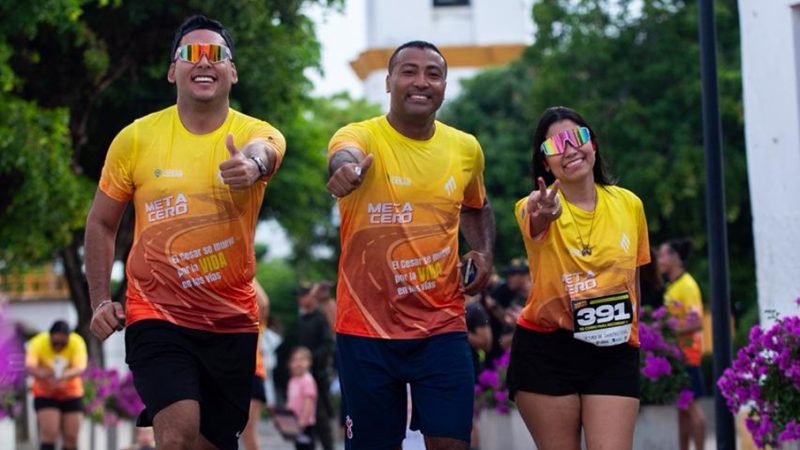 Más de 400 corredores se unieron en Valledupar para conmemorar el Día Mundial en Recuerdo de las Víctimas de Siniestros Viales, ratificando el compromiso ‘Meta Cero’