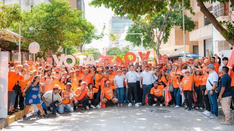 El comercio y las localidades 1 y 2 de Santa Marta, donde viven más de 290 mil personas, reafirmaron su respaldo a Margarita y a Caicedo por la Gobernación y la Presidencia