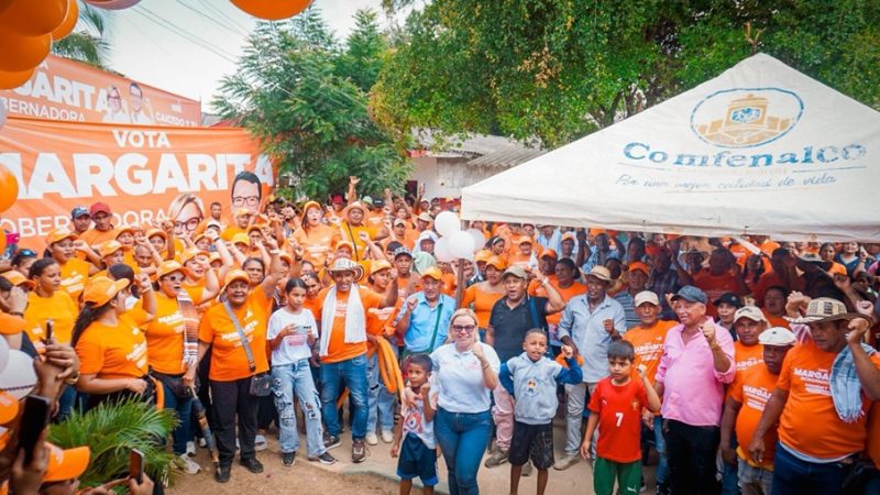 Con convicción, energía y multitudinario recibimiento, Pedraza respalda a Margarita Guerra como la próxima gobernadora del Magdalena