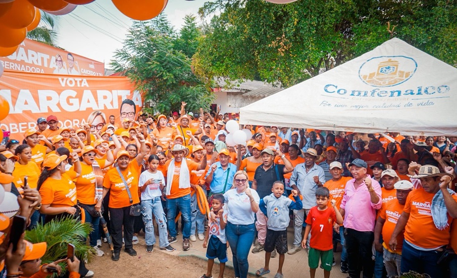 Con convicción, energía y multitudinario recibimiento, Pedraza respalda a Margarita Guerra como la próxima gobernadora del Magdalena