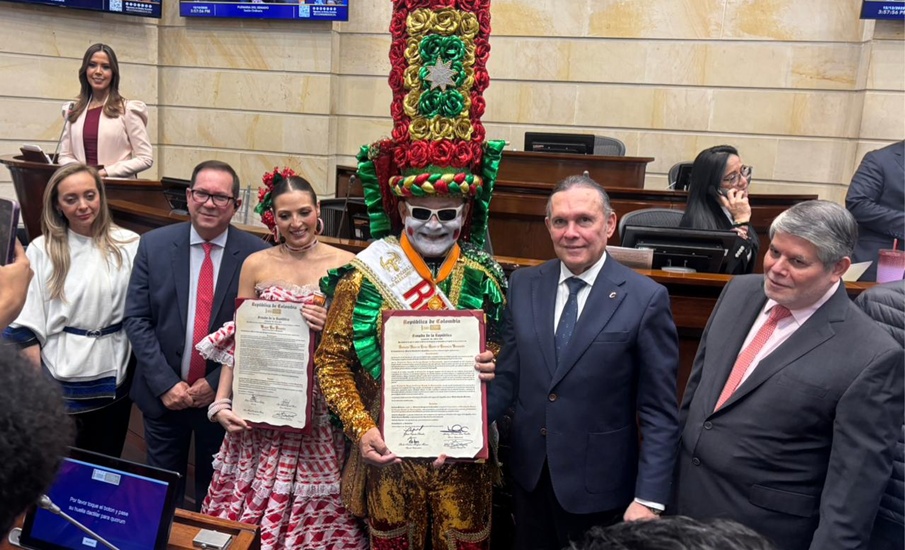 Congreso de la República de Colombia exalta a los reyes del Carnaval de Barranquilla 2026 por su aporte a la cultura del país