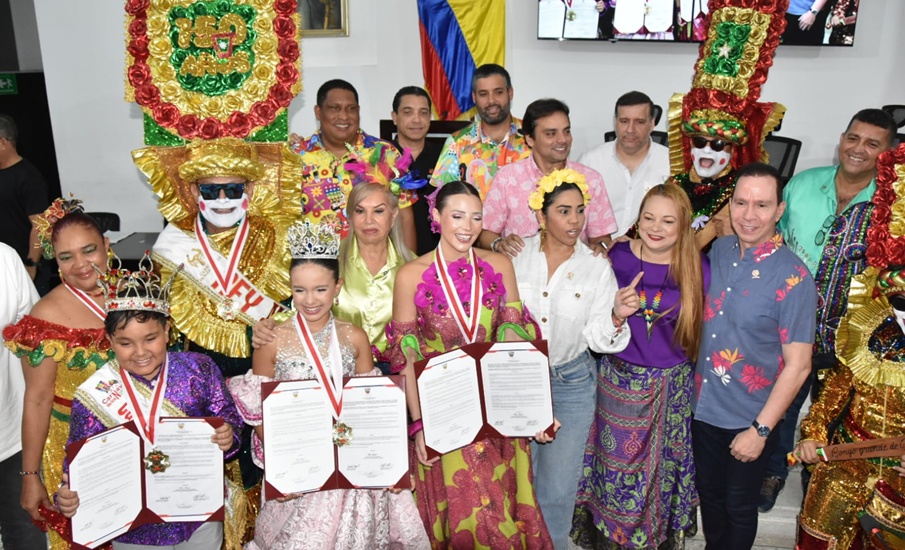 Asamblea del Atlántico culmina sesiones extraordinarias con exaltación a la monarquía del Carnaval de Barranquilla