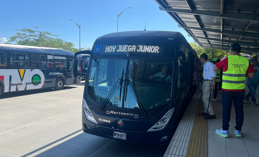 Transmetro dispondrá servicios adicionales al finalizar el partido Junior Vs Santa Fe