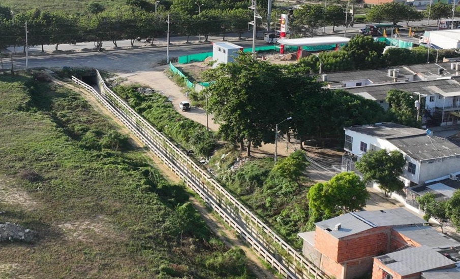 En un 95% la C.R.A. avanza en la canalización del arroyo El Platanal, en Soledad
