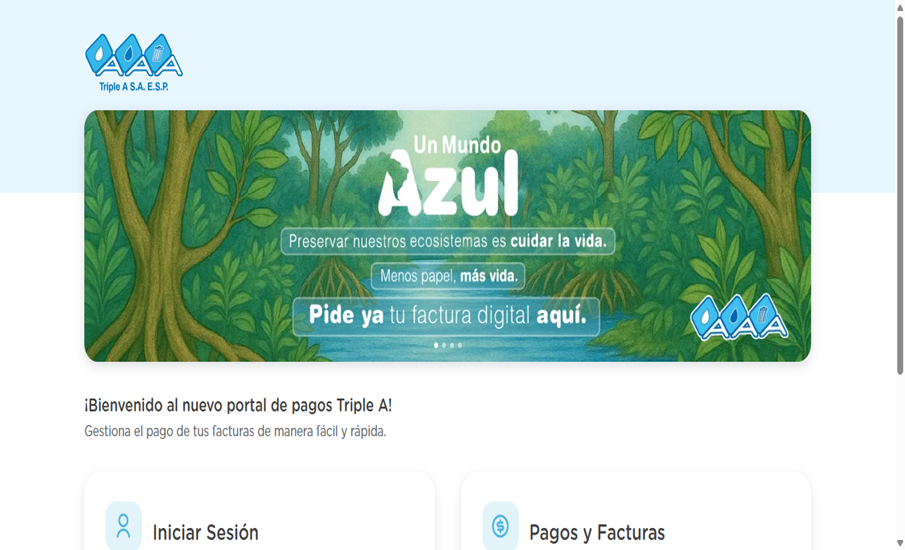 Triple A alerta sobre sitios web fraudulentos que suplantan su portal oficial de pagos