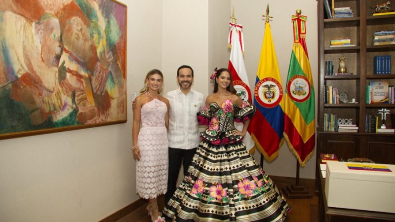Reina del Carnaval 2027, Salwa Maloof Habib visita al presidente de la República para promover acciones a favor de los hacedores de la fiesta