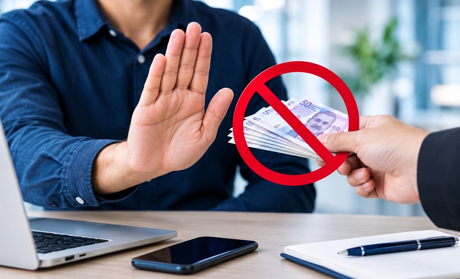 No pague a intermediarios ni entregue dinero por supuestos trámites de contratación o pagos